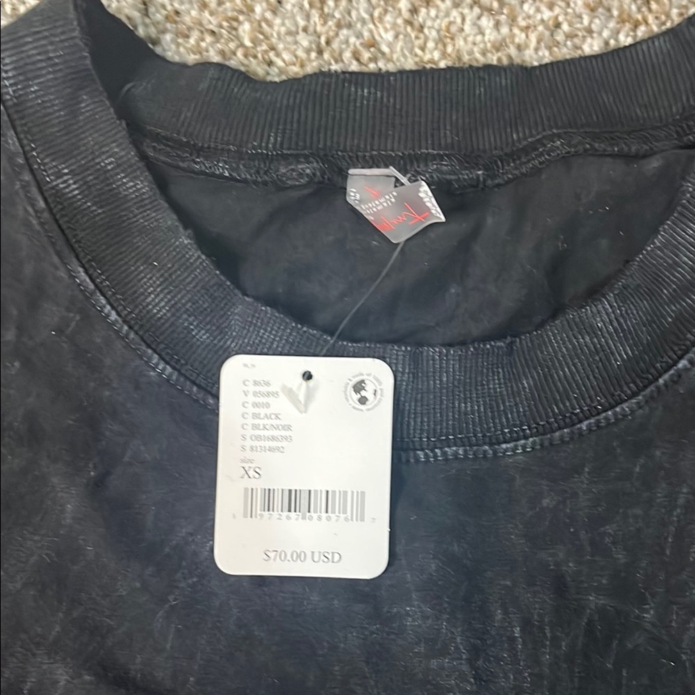 Free People Black Boxy Muscle Tee - Picture 2 of 4